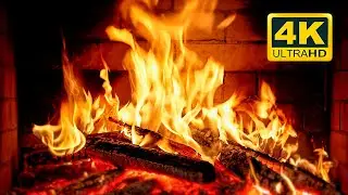 🔥 Cozy Fireplace 4K (12 HOURS). Fireplace with Crackling Fire Sounds. Crackling Fireplace 4K