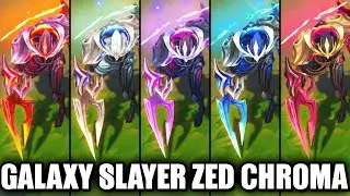 All Legendary Galaxy Slayer Zed Chroma Skins Spotlight (League of Legends)