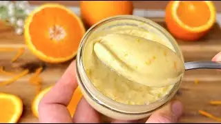 Crème à l'orange sans oeufs, ni fécule, ni farine ! 3 Ingrédients / Dessert crémeux ou glacé♥