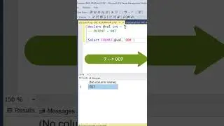SQL Trick to Add Leading Zeroes ! #sqltips