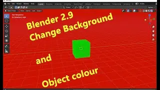 How to change background and object colour in blender 2.9