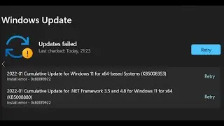 Fix Windows 11 Update Error 0x800f0922