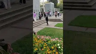 Civic Square, morning exercise to music, September 3, 2024