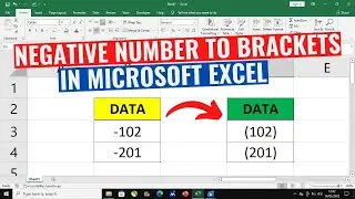 How to Change Negative  Number to Brackets in Microsoft Excel