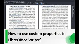 How to use custom properties in LibreOffice Writer