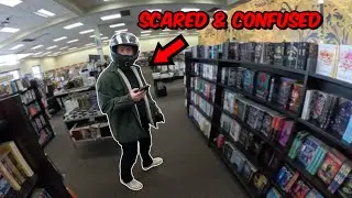 GF Sends Bikers To A Bookstore (DUAL MOTOVLOG)