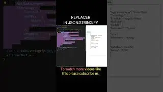 Interview Challenge # 64 || How to use Replacer in JSON Stringify #javascript #frontend #shorts