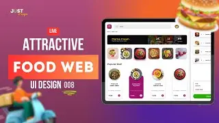 Food Ordering Web Interface | UI Design | Live🔴 08 | Figma | Just Design #ui #figma #live #fmcg