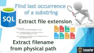 SQL | Extract extension from filename | Extract last occurrence of substring | REVERSE