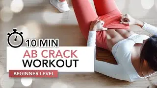 10 MIN BEGINNER AB CRACK WORKOUT (With Breaks) | Get 11 Line Abs Fast | Eylem Abaci