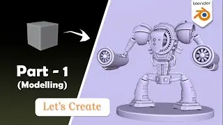 Mechanical Robot | DR - 01 | Part 1 - Modelling | Timelapse | Blender 4.2 | #artofabhi9 #blender