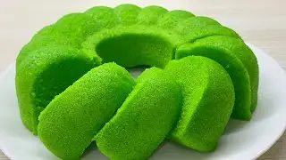 CUMA DIADUK TANPA MIXER TAKARAN SERBA 10 SENDOK !!! BOLU PANDAN KUKUS 2 TELUR ENAK DAN LEMBUT