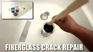 How to repair a crack in a Fiberglass Bathtub | FIBERGLASS  REPAIR USING MESH TAPE AND BONDO GLASS