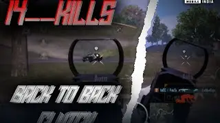 14 KILLS BACK TO BACK CLUTCH | BGMI 3.3 UPDATE