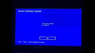 Fixed PS4 System Software Update Error Code SU-42481-9