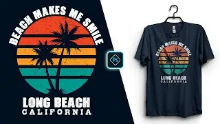 Summer T-Shirt Design For Redbubble In Photoshop CC Tutorial 2021