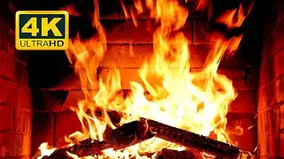 🔥 Cozy Fireplace 4K (12 HOURS). Fireplace with Crackling Fire Sounds. Fireplace Burning 4K