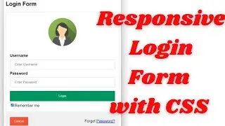 How to Create Responsive login form with CSS | Login Form Html CSS | Responsive Login Form