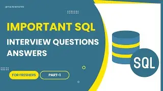 SQL Interview Q & A for Freshers | Data Analyst | SQL Practice Questions - Part 1