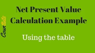 Net Present Value (NPV) Calculation Example Using Table | Non-constant (uneven) cash flows