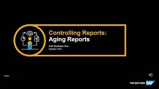 SAP Business One Version 10.0 - Controlling Reports - Aging Reports Training