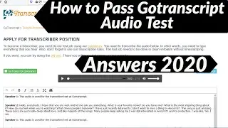 How to pass gotranscript Audio Test