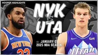 New York Knicks vs Utah Jazz Full Game Highlights | Jan 1 | 2025 NBA Season