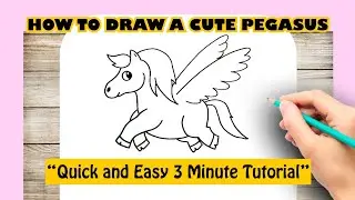 How to Draw A CUTE PEGASUS Easy Step by Step