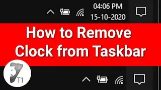 How to Remove Clock from Taskbar in Windows 10