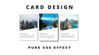 Creative Card Design using HTML & CSS | Pure CSS Effect