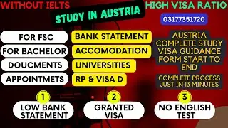 Austria Study Visa Hacks That Everyone Should Know l Austria Study Visa Process l Austria Study Visa