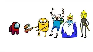 Mini Crewmate Kills 7 Adventure Time Characters | Among Us