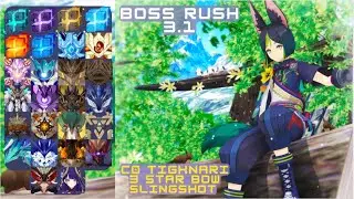 Tighnari C0 3 star bow Slingshot Boss Rush (all bosses 3.1)