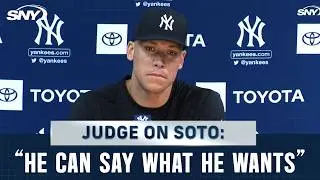 Aaron Judge on if he was surprised Juan Soto left Yankees for Mets for better chance to win | SNY