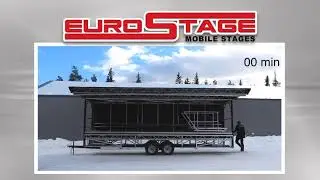 Mobile Stage Rentals: EuroStage Hydraulic Stage 15 min. Set Up (Time-Lapse)