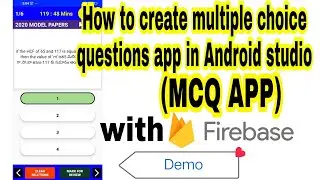 How to make Quiz App in android studio ||how to make a MCQ app Android studio