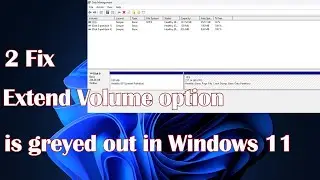Extend Volume option is greyed out in Windows 11 - 2 Fix