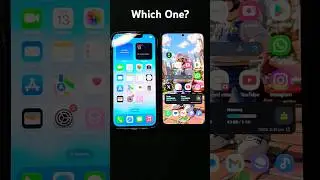 iPhone 13 vs Samsung S23 Dark mode & Control Centre#short