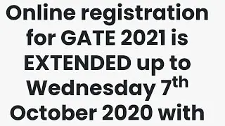 Extended date of Gate 2021