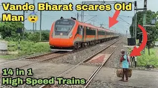 Dangerous WAP7 Darjeeling mail+ Garib Rath+AMRIT BHARAT+ YUVA SF attacks Begumpur at 130kph- IR