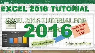 Microsoft Excel 2016 Tutorial for Beginners Part 1 Full Intro Learn How to Use Excel 2016