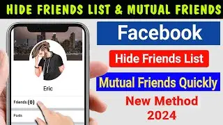 How to Hide Facebook Friends List 2024 in Mobile || Hide Facebook Friends completely