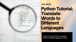 Python Language Translator Tutorial | Translate Text Easily | Python Project for Beginners