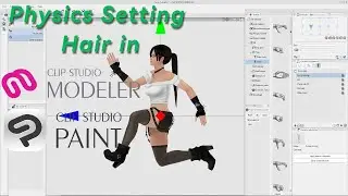 physics setting hair pada clip studio modeler