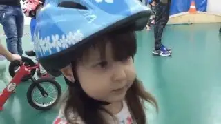 Тренировка на беговеле. Наша беговело принцесса. Runbike princess. balance bike