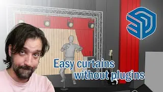 Make easy curtains in SketchUp (no plugins)