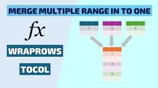 Data Transformation | WRAPROWS, TOCOL | Combine Multiple Range in Excel