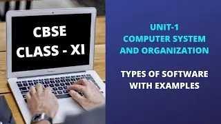 Class 11 CBSE types of software with examples