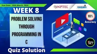 NPTEL Problem Solving Through Programming In C Week-8 Quiz Assignment Solution | Jan 2024 #nptel