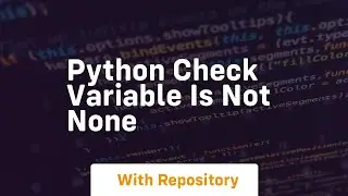 python check variable is not none